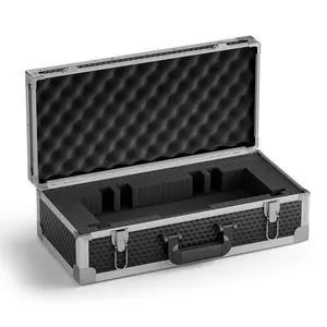 Carrying Case with Customizable Pre-Diced Foam Foam PCSE-L | Aluminum Alloy Sturdy Build, 2-layer Form, Protective Gear Storage, Wireless Mic Systems, Camera Gear, Equipment Transport Carrying Case with Customizable Pre-Diced Foam Foam PCSE-L | Aluminum Alloy Sturdy Build, 2-layer Form, Protective Gear Storage, Wireless Mic Systems, Camera Gear, Equipment Transport