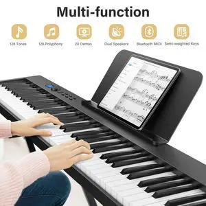 88 Key Folding Piano Keyboard Electric Piano | Portable Semi-Weighted Keyboard Piano Support MIDI, Built-in Speakers, Battery, Travel Piano for Beginners 88 Key Folding Piano Keyboard Electric Piano | Portable Semi-Weighted Keyboard Piano Support MIDI, Built-in Speakers, Battery, Travel Piano for Beginners
