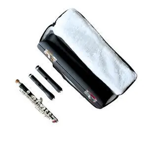 Synthetic Ebony Piccolo C Key, Silver Plated, Dual Head, DPC-50, Professional Piccolo Instrument with Cleaning Kit, Carrying Case Synthetic Ebony Piccolo C Key, Silver Plated, Dual Head, DPC-50, Professional Piccolo Instrument with Cleaning Kit, Carrying Case