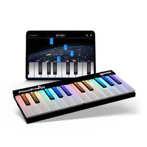 24-Key Light-Up MIDI Keyboard, App Lessons (GPP-101) | 24 light-up keys, expandable to 72 - app lessons step by step - wireless to phone/tablet - any MIDI 24-Key Light-Up MIDI Keyboard, App Lessons (GPP-101) | 24 light-up keys, expandable to 72 - app lessons step by step - wireless to phone/tablet - any MIDI