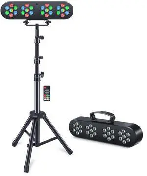 DJ Lights with Stand, Stage Lights with Stand Sound Activated LED Par Light Set, for Mobile Booth Gig Bar Wedding Church Band DJ Lights with Stand, Stage Lights with Stand Sound Activated LED Par Light Set, for Mobile Booth Gig Bar Wedding Church Band