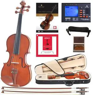 4/4 Full Size Violin Fiddle with DAddario Strings, Violin Set for Beginners with Case, Bow, Rosin & Shoulder Rest, Ideal for Practice & Performances 4/4 Full Size Violin Fiddle with DAddario Strings, Violin Set for Beginners with Case, Bow, Rosin & Shoulder Rest, Ideal for Practice & Performances