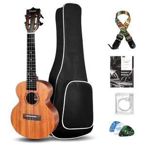 BAM48 30 Inch Ukulele Red African Mahogany Starter Kit | Handmade Craftsmanship, Warm Mahogany Tone, Beginner Friendly, Complete Starter Accessories BAM48 30 Inch Ukulele Red African Mahogany Starter Kit | Handmade Craftsmanship, Warm Mahogany Tone, Beginner Friendly, Complete Starter Accessories