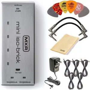 M239 Mini Iso-Brick Power Supply Bundle with 2 Patch Cables, 6 Guitar Picks, and Polishing Cloth M239 Mini Iso-Brick Power Supply Bundle with 2 Patch Cables, 6 Guitar Picks, and Polishing Cloth