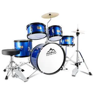 5 Piece 16" Junior Drum Sets for Younth Drummer Beginner,Blue | Drum Set for 7-12 Years Old with Throne,Cymbal,Pedal,Drumsticks 5 Piece 16" Junior Drum Sets for Younth Drummer Beginner,Blue | Drum Set for 7-12 Years Old with Throne,Cymbal,Pedal,Drumsticks
