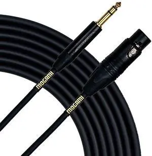 GOLD TRS-XLRF-10 Balanced Audio Adapter Cable, XLR-Female to 1/4" TRS Male Plug, Gold Contacts, Straight Connectors, 10 Foot GOLD TRS-XLRF-10 Balanced Audio Adapter Cable, XLR-Female to 1/4" TRS Male Plug, Gold Contacts, Straight Connectors, 10 Foot
