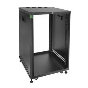 POMU 18U Stereo & Server Rack with Caster Wheels, Rolling Network Cabinet, Open Frame for 19 inches Audio Video Music Recording & IT Equipment, Obtuse Angel, Lifting Handle POMU 18U Stereo & Server Rack with Caster Wheels, Rolling Network Cabinet, Open Frame for 19 inches Audio Video Music Recording & IT Equipment, Obtuse Angel, Lifting Handle