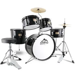 5 Piece 16" Junior Drum Sets for Younth Drummer Beginner,Black | Drum Set for 7-12 Years Old with Throne,Cymbal,Pedal,Drumsticks 5 Piece 16" Junior Drum Sets for Younth Drummer Beginner,Black | Drum Set for 7-12 Years Old with Throne,Cymbal,Pedal,Drumsticks