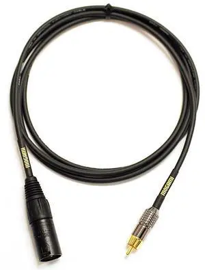 GOLD XLRM-RCA-12 Unbalanced Audio Adapter Cable, RCA Male Plug to XLR-Male, Gold Contacts, Straight Connectors, 12 Foot GOLD XLRM-RCA-12 Unbalanced Audio Adapter Cable, RCA Male Plug to XLR-Male, Gold Contacts, Straight Connectors, 12 Foot