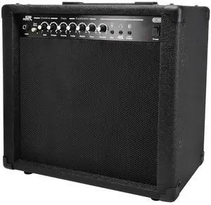 1x10 Guitar Combo Amplifier - Black 40-Watt, Spring Reverb, 10-Inch 4-Ohm Speaker, High & Low Inputs, Headphone Output - Stage Right Series 1x10 Guitar Combo Amplifier - Black 40-Watt, Spring Reverb, 10-Inch 4-Ohm Speaker, High & Low Inputs, Headphone Output - Stage Right Series