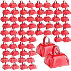 72 Pcs Metal Cowbells with Handle Cowbells Noise Makers Small Call Bells Bulk for Decorations Football Games Sport Event Cheering Ornament Wedding Party Celebration, 3 x 2.8 x 2.5 Inch(Red) 72 Pcs Metal Cowbells with Handle Cowbells Noise Makers Small Call Bells Bulk for Decorations Football Games Sport Event Cheering Ornament Wedding Party Celebration, 3 x 2.8 x 2.5 Inch(Red)