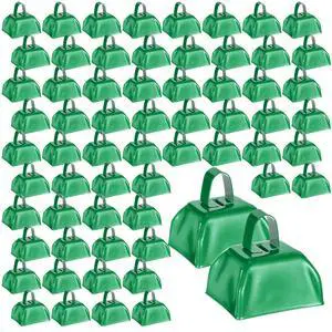 72 Pcs Metal Cowbells with Handle Cowbells Noise Makers Small Call Bells Bulk for Decorations Football Games Sport Event Cheering Ornament Wedding Party Celebration, 3 x 2.8 x 2.5 Inch(Green) 72 Pcs Metal Cowbells with Handle Cowbells Noise Makers Small Call Bells Bulk for Decorations Football Games Sport Event Cheering Ornament Wedding Party Celebration, 3 x 2.8 x 2.5 Inch(Green)