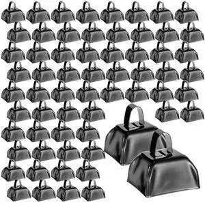 72 Pcs Metal Cowbells with Handle Cowbells Noise Makers Small Call Bells Bulk for Decorations Football Games Sport Event Cheering Ornament Wedding Party Celebration, 3 x 2.8 x 2.5 Inch(Black) 72 Pcs Metal Cowbells with Handle Cowbells Noise Makers Small Call Bells Bulk for Decorations Football Games Sport Event Cheering Ornament Wedding Party Celebration, 3 x 2.8 x 2.5 Inch(Black)
