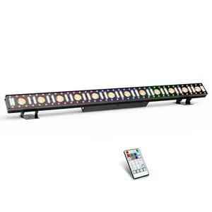 Battery Powered Stage Light Bar: 150W 3IN1 RGBW Color Changing - Wireless 2.4G DMX & Remote Control - Strobe & Beam Effects - Uplights for Events Moblie DJ Party Music Show Bar & Club Band Performance Battery Powered Stage Light Bar: 150W 3IN1 RGBW Color Changing - Wireless 2.4G DMX & Remote Control - Strobe & Beam Effects - Uplights for Events Moblie DJ Party Music Show Bar & Club Band Performance