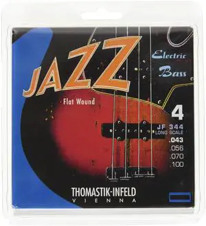 Bass Guitar Strings - Flatwound Bass Strings For a Rich and Warm Traditional Jazz Sound - Durable String Set Includes JF34043 JF34056 JF34070 JF34100 - Made in Vienna Bass Guitar Strings - Flatwound Bass Strings For a Rich and Warm Traditional Jazz Sound - Durable String Set Includes JF34043 JF34056 JF34070 JF34100 - Made in Vienna