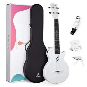 NOVA UE Pro 26" Travel Carbon Fiber Acoustic-Electric Ukulele, White | AcousticPlus Pickup, Built-In Effects, USB Rechargeable, Lightweight 1.98 lb, Cutaway Design, Kit with Case and Accessories NOVA UE Pro 26" Travel Carbon Fiber Acoustic-Electric Ukulele, White | AcousticPlus Pickup, Built-In Effects, USB Rechargeable, Lightweight 1.98 lb, Cutaway Design, Kit with Case and Accessories