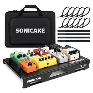 18" Guitar Pedal Board, Guitar Effects Light Aluminum Alloy Pedalboard 18"x 12.7" with Carry Bag, Included Pedals Mountain Tape, Cable Tie & Screwdriver (L Pedal with Bag) 18" Guitar Pedal Board, Guitar Effects Light Aluminum Alloy Pedalboard 18"x 12.7" with Carry Bag, Included Pedals Mountain Tape, Cable Tie & Screwdriver (L Pedal with Bag)