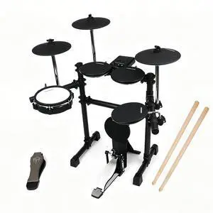 DD4 Eight Piece Electronic Drum Kit with Realistic Kick Pedal, Easy Assemble Rack and Drum Module including 50 Kits, USB and Midi connectivity DD4 Eight Piece Electronic Drum Kit with Realistic Kick Pedal, Easy Assemble Rack and Drum Module including 50 Kits, USB and Midi connectivity