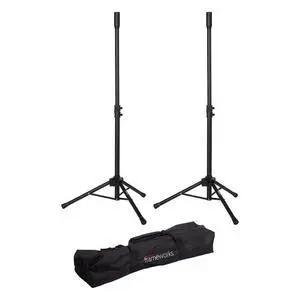 Lightweight and Compact Mini Tripod Speaker Stand Set with Nylon Carry Bag, (GFWSPK0250SET) Lightweight and Compact Mini Tripod Speaker Stand Set with Nylon Carry Bag, (GFWSPK0250SET)