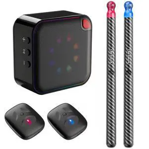 Upgraded Air Drumsticks with Speaker, Virtual Drum Sticks, Electronic Drum Set & Pedals & Bluetooth Adapter & 8 Sounds, 3D Motion Sensing RGB, for Home & Party Adults, Kids (Carbon Fiber Black) Upgraded Air Drumsticks with Speaker, Virtual Drum Sticks, Electronic Drum Set & Pedals & Bluetooth Adapter & 8 Sounds, 3D Motion Sensing RGB, for Home & Party Adults, Kids (Carbon Fiber Black)
