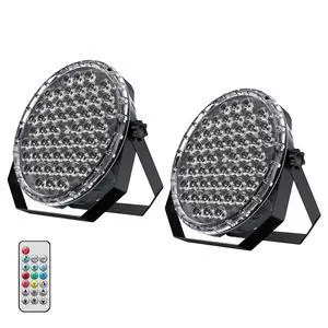 54x1W RGB LED Stage DJ Par Lights with Remote Control, 2 Pack | Ultra Slim,RGB,Remote Control,Ultra-Bright LED Panel,One-piece die cast housing,Auto/Sound/DMX512/Master-slave Mode,Portable 54x1W RGB LED Stage DJ Par Lights with Remote Control, 2 Pack | Ultra Slim,RGB,Remote Control,Ultra-Bright LED Panel,One-piece die cast housing,Auto/Sound/DMX512/Master-slave Mode,Portable