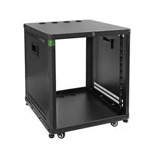POMU 12U Network & Stereo Rack with Caster Wheels, Rolling Server Rack Open Cabinet for 19 inches Audio Video Musical & IT Equipment Mounting, Round & Square Holes, Build in Handles Heavy Duty POMU 12U Network & Stereo Rack with Caster Wheels, Rolling Server Rack Open Cabinet for 19 inches Audio Video Musical & IT Equipment Mounting, Round & Square Holes, Build in Handles Heavy Duty