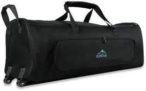Drum Hardware Bag with Wheels, Heavy-Duty Rolling Drum Hardware Case for Percussion Stands, Cymbal Stands, Pedals & Drum Accessories, Large Capacity Wheeled Drum Carry Bag Drum Hardware Bag with Wheels, Heavy-Duty Rolling Drum Hardware Case for Percussion Stands, Cymbal Stands, Pedals & Drum Accessories, Large Capacity Wheeled Drum Carry Bag