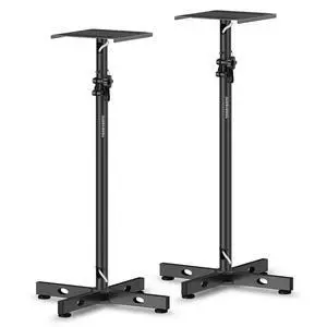 Studio Monitor Stands Speaker Stands Pair with Cable Management | Adjustable Height 33"-51", Floor Speaker Stand, for Monitor Speakers Laptop Projector CD Player Studio Monitor Stands Speaker Stands Pair with Cable Management | Adjustable Height 33"-51", Floor Speaker Stand, for Monitor Speakers Laptop Projector CD Player