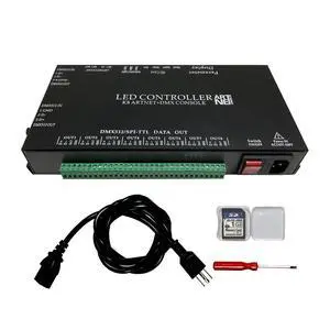 K8 ARTNET+DMX Console LED Controller, Suitable for SPI and DMX512 LED Light, Online Offline, Addressable Programmable, 1G SD Card with 96 Program Modes and Offline Software K8 ARTNET+DMX Console LED Controller, Suitable for SPI and DMX512 LED Light, Online Offline, Addressable Programmable, 1G SD Card with 96 Program Modes and Offline Software