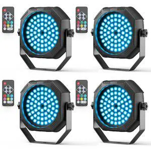Battery Powered Stage Lights, Rechargeable Strobe Lights USB Powered Auto Sound Activated Control, 30W RGB LED Wireless Uplights for Events Wedding Party DJ Stage Dance - 4Packs Battery Powered Stage Lights, Rechargeable Strobe Lights USB Powered Auto Sound Activated Control, 30W RGB LED Wireless Uplights for Events Wedding Party DJ Stage Dance - 4Packs