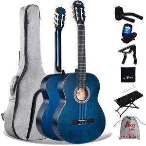 Classical Guitar 4/4 Adult Classical Guitar for Beginners 39 Inches (vintage blue) Classical Guitar 4/4 Adult Classical Guitar for Beginners 39 Inches (vintage blue)