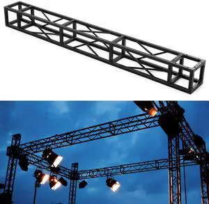 Square 8" x 8" Box Truss Black Trussing Aluminum Lighting Stage Truss with Hardware, 500 Pounds Load Capacity(2m Long) Square 8" x 8" Box Truss Black Trussing Aluminum Lighting Stage Truss with Hardware, 500 Pounds Load Capacity(2m Long)