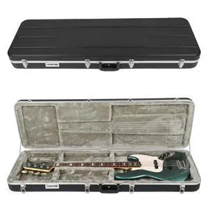 Electric Bass ABS Hard Case for Bass, GC-RB Black | Portable Hard-Shell Case With Lock, Super Thick Case Fit for Bass, Soft Velvet Lining Suitable Inner Design Electric Bass ABS Hard Case for Bass, GC-RB Black | Portable Hard-Shell Case With Lock, Super Thick Case Fit for Bass, Soft Velvet Lining Suitable Inner Design