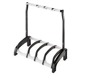 Konig & Meyer 17534.016.00 Guardian 3+1 Guitar Stand | Holds 4 - One Acoustic/Three Electric Guitars Rack-Style | Protective Supports | Space Saver | Adult/Youth Musicians | Black / Translucent f Konig & Meyer 17534.016.00 Guardian 3+1 Guitar Stand | Holds 4 - One Acoustic/Three Electric Guitars Rack-Style | Protective Supports | Space Saver | Adult/Youth Musicians | Black / Translucent f