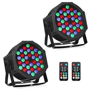 Battery Powered Stage Par Lights: 36W RGB Rechargeable Par Can 2Pack - 6 to 15Hours Working Time - Remote DMX Control Uplights for Event Chruch Wedding Mobile DJ Party Music Dance Band Club Live Show Battery Powered Stage Par Lights: 36W RGB Rechargeable Par Can 2Pack - 6 to 15Hours Working Time - Remote DMX Control Uplights for Event Chruch Wedding Mobile DJ Party Music Dance Band Club Live Show