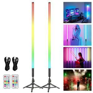 2 Pack 4ft Portable Battery Powered Tube Light 5000 mAh Handheld LED Tube Lights 120cm with Tripods, 500 Vivid Effects, for DJ Lighting, Dance, Photography, Light Painting, YouTube, Night Bar, Party 2 Pack 4ft Portable Battery Powered Tube Light 5000 mAh Handheld LED Tube Lights 120cm with Tripods, 500 Vivid Effects, for DJ Lighting, Dance, Photography, Light Painting, YouTube, Night Bar, Party