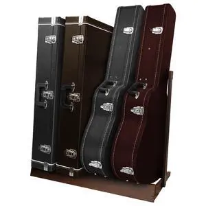 Guitar Case Stand, Multi-Instrument Hardwood Rack for Hardshell Cases, Foldable & Space-Saving Storage for Home Studio, Dark Walnut Grain Finish SMT-20C Guitar Case Stand, Multi-Instrument Hardwood Rack for Hardshell Cases, Foldable & Space-Saving Storage for Home Studio, Dark Walnut Grain Finish SMT-20C