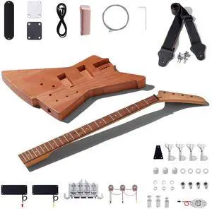 DIY Electric Bass Guitar Kit Mahogany Body Maple Neck (AX) DIY Electric Bass Guitar Kit Mahogany Body Maple Neck (AX)