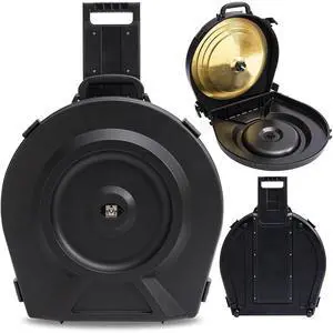 22'' Cymbal Case With Wheels, Rolling Cymbal Hard Case With Foam, Fits 10 × 21" Cymbals, Design for Drum Cymbal, Cymbal Vault Upgrade Cymbal Bag, Tour Edition for Drummer 22'' Cymbal Case With Wheels, Rolling Cymbal Hard Case With Foam, Fits 10 × 21" Cymbals, Design for Drum Cymbal, Cymbal Vault Upgrade Cymbal Bag, Tour Edition for Drummer
