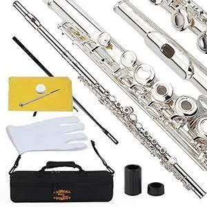Silver Plated Intermediate 16 Keys Open/Closed Hole C Flute Silver Plated Intermediate 16 Keys Open/Closed Hole C Flute