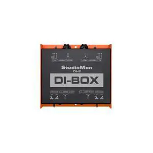 DI-2 Dual Channel Passive DI Box, 2-Channel Balanced XLR/TRS, Ground Switch per Channel, 50K Input Impedance, Orange/Black for Live/Studio DI-2 Dual Channel Passive DI Box, 2-Channel Balanced XLR/TRS, Ground Switch per Channel, 50K Input Impedance, Orange/Black for Live/Studio