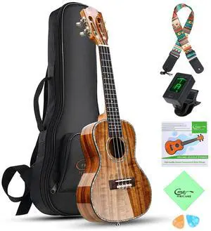 Concert Ukulele 23 inch UKS-2, 4 Strings Ukeleles For Beginners, Sapele Hawaiian Ukele with Ukulele Case and Ukele String Set (Koa Glossy) Concert Ukulele 23 inch UKS-2, 4 Strings Ukeleles For Beginners, Sapele Hawaiian Ukele with Ukulele Case and Ukele String Set (Koa Glossy)