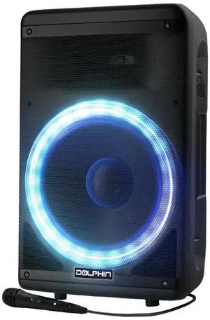 BoxParty 1600: 15" High Powered Bluetooth Party Speaker Deep Bass, Loud Sound System with LED Lights, Includes Microphone and Remote Control BoxParty 1600: 15" High Powered Bluetooth Party Speaker Deep Bass, Loud Sound System with LED Lights, Includes Microphone and Remote Control