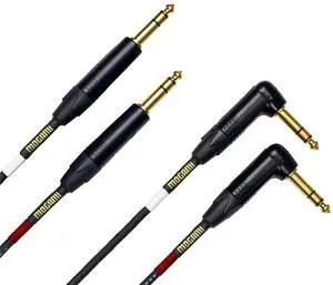 Gold Key SB-15R Balanced Stereo Keyboard Instrument Cable, 1/4" TRS Male Plugs, Gold Contacts, Dual Right Angle to Dual Straight Connectors, 15 Foot Gold Key SB-15R Balanced Stereo Keyboard Instrument Cable, 1/4" TRS Male Plugs, Gold Contacts, Dual Right Angle to Dual Straight Connectors, 15 Foot