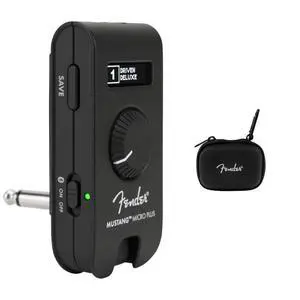 Mustang Micro Plus Headphone Amplifier with Rechargeable Battery, Bluetooth Audio Streaming and 50 Amp and Effects Models Bundle with Mustang Micro/Micro Plus Headphone Amplifier Case Mustang Micro Plus Headphone Amplifier with Rechargeable Battery, Bluetooth Audio Streaming and 50 Amp and Effects Models Bundle with Mustang Micro/Micro Plus Headphone Amplifier Case