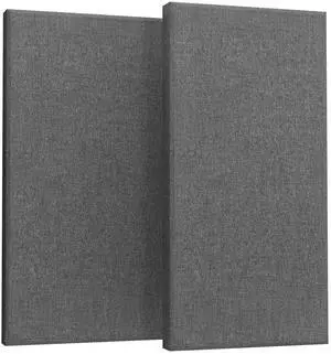 2 Thick Acoustic Panels with Hanging Hardware, 2 PCS 47.2 x 23.6 Fiberglass Sound Absorbing Panels for Home Theater Church Office Wall,Heather Grey 2 Thick Acoustic Panels with Hanging Hardware, 2 PCS 47.2 x 23.6 Fiberglass Sound Absorbing Panels for Home Theater Church Office Wall,Heather Grey