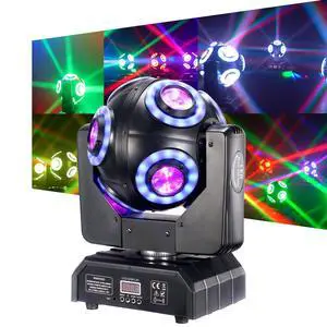 Moving Head Stage Light with Halo Beam 8x15W LED Stage Lights RGBW 4in1 DJ Lights 360°Moving Head DMX Sound Activated for Club Wedding Show Moving Head Stage Light with Halo Beam 8x15W LED Stage Lights RGBW 4in1 DJ Lights 360°Moving Head DMX Sound Activated for Club Wedding Show