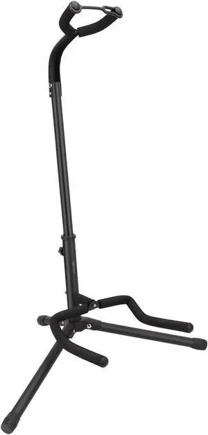 Height Adjustable Foldable Guitar Stand with Secure Support, Padded Non-Slip Floor-Stand for Acoustic, Electric, Bass and Banjos, Portable Display-Stand, Black (Pack of 10) Height Adjustable Foldable Guitar Stand with Secure Support, Padded Non-Slip Floor-Stand for Acoustic, Electric, Bass and Banjos, Portable Display-Stand, Black (Pack of 10)
