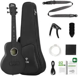 23 Carbon Fiber Electric Ukulele Waterproof & Travel-Ready with Built-in Pickup (Volume/Tone Control), Includes Gig Bag & Full Kit. Ideal for Outdoor, Beginners & Performers(Black EQ) 23 Carbon Fiber Electric Ukulele Waterproof & Travel-Ready with Built-in Pickup (Volume/Tone Control), Includes Gig Bag & Full Kit. Ideal for Outdoor, Beginners & Performers(Black EQ)