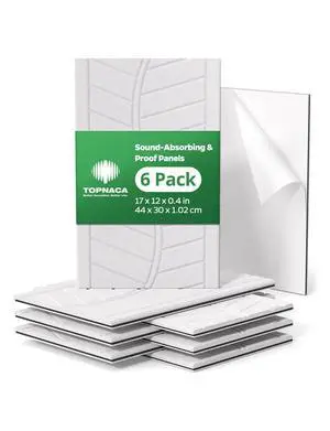 6 Pack MLV Sound Proof Wall Panels Sound Proofing Noise Blocker for Room, White Acoustic Soundproofing Panel for Walls Ceiling Noise Blocking Cancelling & Absorbing for Bedroom Home Office 6 Pack MLV Sound Proof Wall Panels Sound Proofing Noise Blocker for Room, White Acoustic Soundproofing Panel for Walls Ceiling Noise Blocking Cancelling & Absorbing for Bedroom Home Office